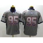 Nike New England Patriots #95 Chandler Jones Drift Fashion Gray Elite Jersey