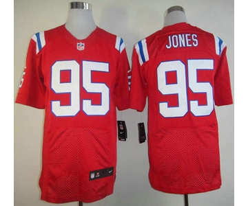 Nike New England Patriots #95 Chandler Jones Red Elite Jersey