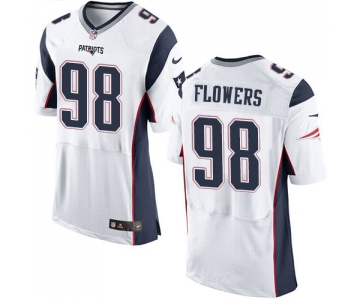 Nike New England Patriots #98 Trey Flowers White Men's Stitched NFL Elite Jersey