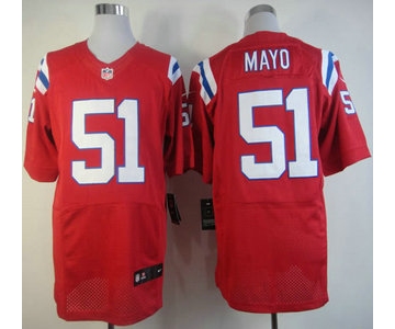 Nike New England patriots #51 Jerod Mayo Red Elite Jersey