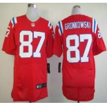 Nike New England patriots #87 Rob Gronkowski Red Elite Jersey