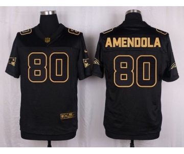 Nike Patriots #80 Danny Amendola Black Men's Stitched NFL Elite Pro Line Gold Collection Jersey