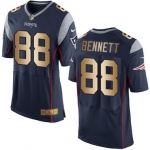 Nike Patriots #88 Martellus Bennett Navy Blue Team Color Men's Stitched NFL New Elite Gold Jersey