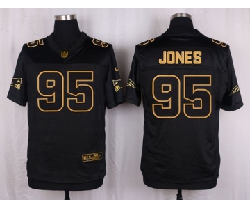 Nike Patriots #95 Chandler Jones Black Men's Stitched NFL Elite Pro Line Gold Collection Jersey