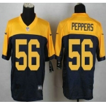 Green Bay Packers #56 Julius Peppers Navy Blue With Gold NFL Nike Elite Jersey