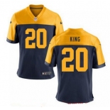 Men's 2017 NFL Draft Green Bay Packers #20 Kevin King Navy Blue Gold Alternate Stitched NFL Nike Elite Jersey