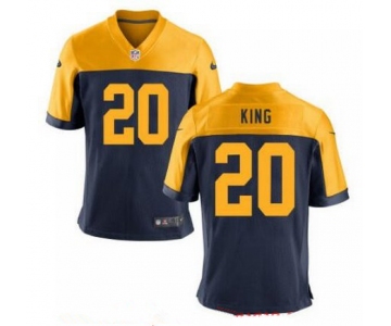 Men's 2017 NFL Draft Green Bay Packers #20 Kevin King Navy Blue Gold Alternate Stitched NFL Nike Elite Jersey