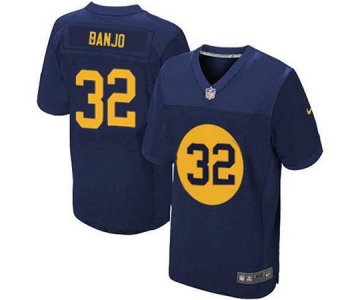 Men's Green Bay Packers #32 Chris Banjo Navy BLue Elite Jersey