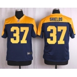 Men's Green Bay Packers #37 Sam Shields Navy Blue Gold Alternate NFL Nike Elite Jersey