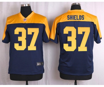 Men's Green Bay Packers #37 Sam Shields Navy Blue Gold Alternate NFL Nike Elite Jersey