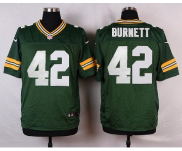 Men's Green Bay Packers #42 Morgan Burnett Green Team Color NFL Nike Elite Jersey