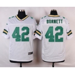 Men's Green Bay Packers #42 Morgan Burnett White Road NFL Nike Elite Jersey