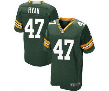 Men's Green Bay Packers #47 Jake Ryan Green Team Color Stitched NFL Nike Elite Jersey