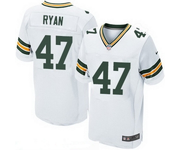 Men's Green Bay Packers #47 Jake Ryan White Road Stitched NFL Nike Elite Jersey