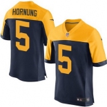 Men's Green Bay Packers #5 Paul Hornung Navy Blue Gold Retired Player NFL Nike Elite Jersey