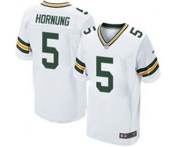 Men's Green Bay Packers #5 Paul Hornung White Retired Player NFL Nike Elite Jersey