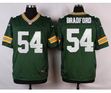 Men's Green Bay Packers #54 Carl Bradford Green Team Color NFL Nike Elite Jersey