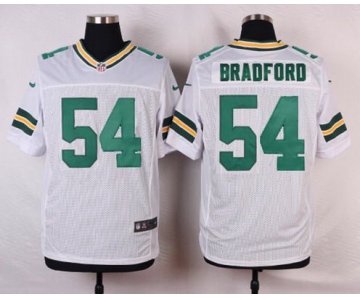 Men's Green Bay Packers #54 Carl Bradford White Road NFL Nike Elite Jersey