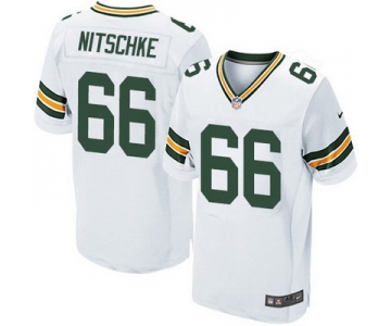 Men's Green Bay Packers #66 Ray Nitschke White Road NFL Nike Elite Jersey