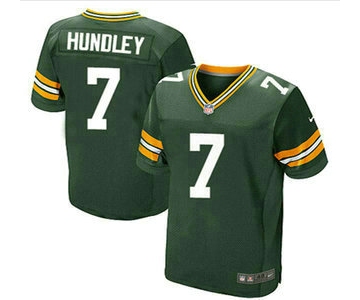 Men's Green Bay Packers #7 Brett Hundley Home Green Team Color Stitched NFL Nike Elite Jersey