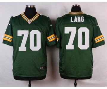 Men's Green Bay Packers #70 T. J. Lang Green Team Color NFL Nike Elite Jersey