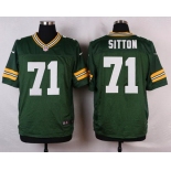 Men's Green Bay Packers #71 Josh Sitton Green Team Color NFL Nike Elite Jersey