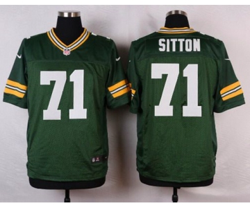 Men's Green Bay Packers #71 Josh Sitton Green Team Color NFL Nike Elite Jersey