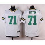 Men's Green Bay Packers #71 Josh Sitton White Road NFL Nike Elite Jersey