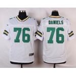 Men's Green Bay Packers #76 Mike Daniels White Road NFL Nike Elite Jersey