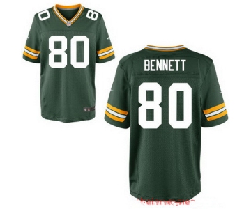 Men's Green Bay Packers #80 Martellus Bennett Green Team Color Stitched NFL Nike Elite Jersey