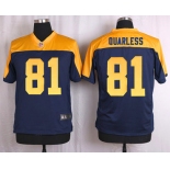 Men's Green Bay Packers #81 Andrew Quarless Navy Blue Gold Alternate NFL Nike Elite Jersey