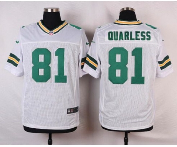 Men's Green Bay Packers #81 Andrew Quarless White Road NFL Nike Elite Jersey