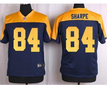 Men's Green Bay Packers #84 Sterling Sharpe Navy BlueGold Retired Player NFL Nike Elite Jersey