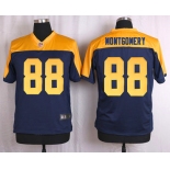 Men's Green Bay Packers #88 Ty Montgomery Navy Blue Gold Alternate NFL Nike Elite Jersey