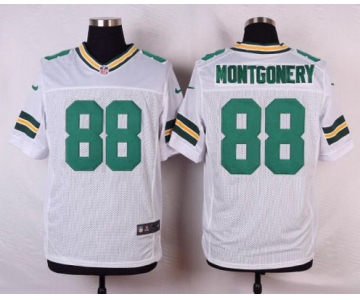 Men's Green Bay Packers #88 Ty Montgomery White Road NFL Nike Elite Jersey