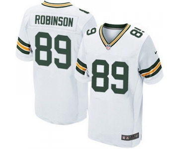 Men's Green Bay Packers #89 Dave Robinson White Road NFL Nike Elite Jersey