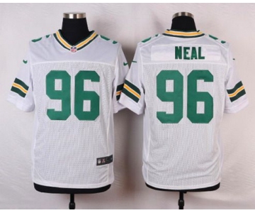 Men's Green Bay Packers #96 Mike Neal White Road NFL Nike Elite Jersey