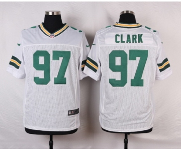 Men's Green Bay Packers #97 Kenny Clark White Road NFL Nike Elite Jersey