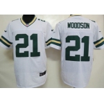 Nike Green Bay Packers #21 Charles Woodson White Elite Jersey