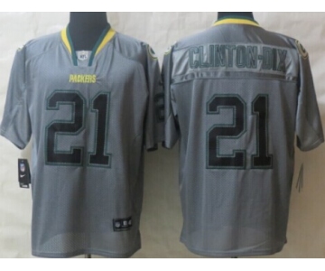 Nike Green Bay Packers #21 Ha Ha Clinton-Dix Lights Out Gray Elite Jersey