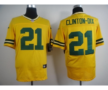 Nike Green Bay Packers #21 Ha Ha Clinton-Dix Yellow Elite Jersey