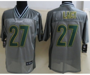 Nike Green Bay Packers #27 Eddie Lacy 2013 Gray Vapor Elite Jersey