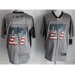 Nike Green Bay Packers #27 Eddie Lacy 2014 USA Flag Fashion Gray Elite Jersey