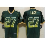 Nike Green Bay Packers #27 Eddie Lacy Drift Fashion Green Elite Jersey