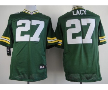 Nike Green Bay Packers #27 Eddie Lacy Green Elite Jersey