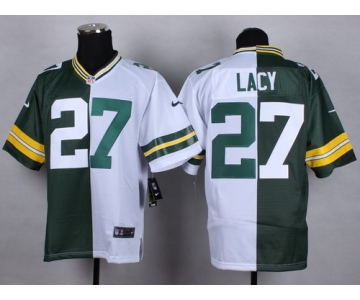 Nike Green Bay Packers #27 Eddie Lacy Green/White Two Tone Elite Jersey