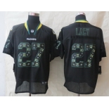 Nike Green Bay Packers #27 Eddie Lacy Lights Out Black Ornamented Elite Jersey