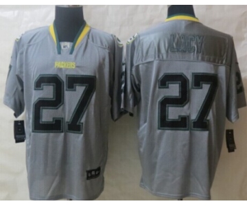 Nike Green Bay Packers #27 Eddie Lacy Lights Out Gray Elite Jersey