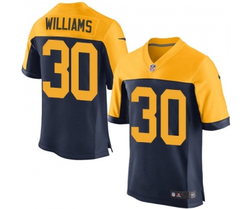 Nike Green Bay Packers #30 Jamaal Williams Navy Blue Alternate Men's Stitched NFL New Elite Jersey