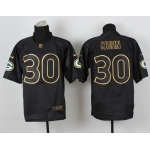 Nike Green Bay Packers #30 John Kuhn 2014 All Black/Gold Elite Jersey